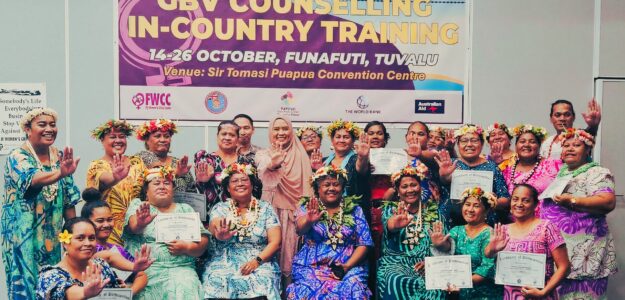 34 community advocates complete Gender-Based Violence Counsellor Training in Tuvalu